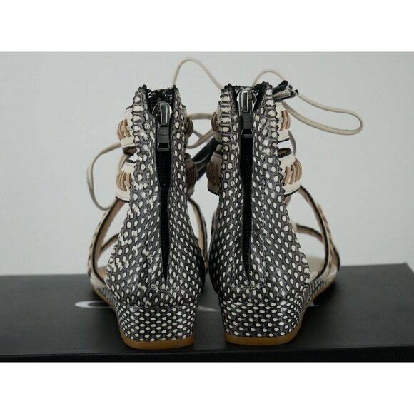 NWT Coach Via Demi Gladiator Wedge Snakeskin Sandals in White 5 - Picture 3 of 8